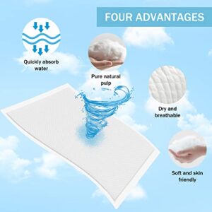 FORYEE Disposable Changing Pad Liners for Baby 17 x 13 Inches (100 Pack) Waterproof Underpads Soft Non-Woven Fabric Breathable Changing Pad for Changing Table - White