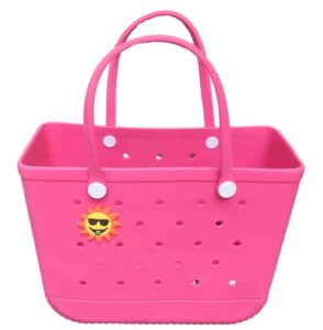 jinjing beach bag accessories pvc rubber totes inserts charms for bogg bag sun