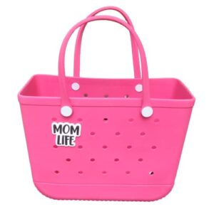 jinjing beach bag accessories pvc rubber totes inserts charms for bogg bag mom