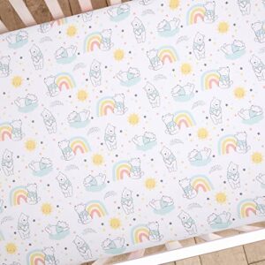Lambs & Ivy Disney Baby Cozy Friends Winnie The Pooh White Fitted Crib Sheet