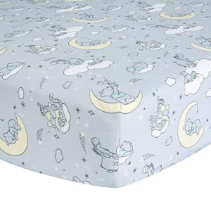 lambs & ivy disney baby cozy friends winnie the pooh gray fitted crib sheet