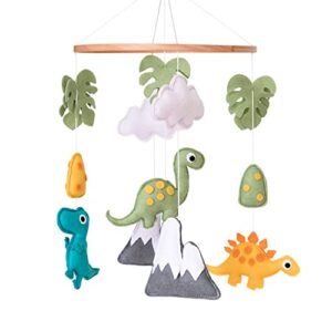 vlokup dinosaur baby crib mobile, dino baby mobile, neutral nursery mobile decoration for pack n play, for baby boy & girl