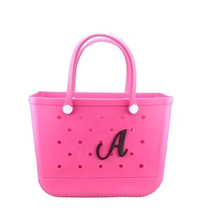 JinJing Charms Letter A for Bogg Bag Handbag Accessories Beach Tote Personalized DIY 3D Printed Decorative A-Z Alphabet Large Initials Letters Black