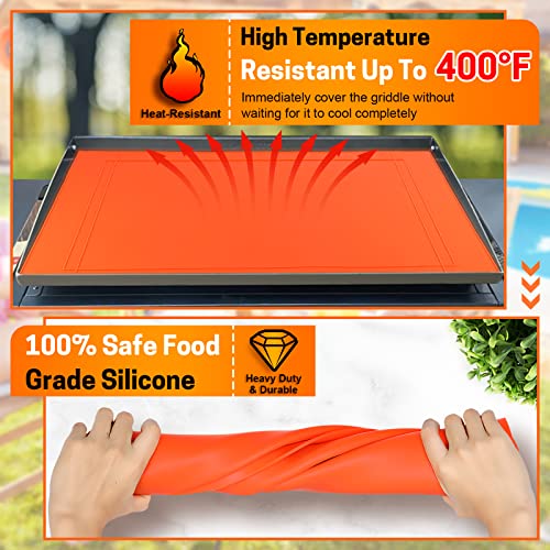 i-FSK Griddle Mat Silicone, Heavy Duty Food Grade Silicone Grill Mat, Customizable Size, Compatible with Blackstone 36", 30",28" Models for All Season BBQ Grill Mat Protection,Fathers Day Dad Gifts