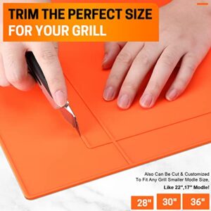 i-FSK Griddle Mat Silicone, Heavy Duty Food Grade Silicone Grill Mat, Customizable Size, Compatible with Blackstone 36", 30",28" Models for All Season BBQ Grill Mat Protection,Fathers Day Dad Gifts