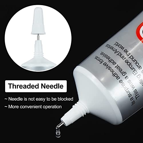 B6000 Jewelry Glue Clear Rhinestone, Inlay Glue, Pendant Adhesive, 25g Craft Adhesive Glue with Precision Tip Multifunctional Fabric Glue (25ML)