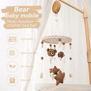 Baby Mobile for Crib - Bear Baby Crib Mobile - Boho Crib Mobile - Crib Mobile for Boys, Girls - Baby Mobile for Bassinet, Pack n Play