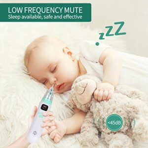 Electric Nasal Aspirator for Baby,USB Rechargeable Nose Sucker for Baby,Baby Nose Sucker with Adjustable 3 Levels Suction,Music and Light Soothing Function