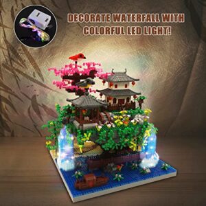 Beego Cherry Blossom Flowers Bonsai Tree Mini Building Kit Set Compatible with Lego, Chinese Architecture Building Blocks with Light, Japanese Sakura Tree House Gift for Adults and Kids(3320PCS)