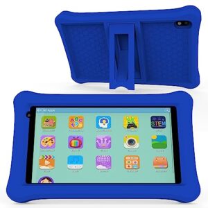 yqsavior kids tablet 7 inch, android 11 tablet for kids, 16gb toddler tablet with bluetooth, ips screen, parental control, kids software preinstalled, dual camera shockproof case for education (blue)