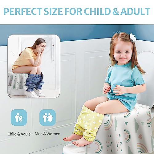 Toilet Seat Covers Disposable, 20 Pcs Extra Large Waterproof Toilet Cover for Toddlers & Adults, Portable Individually Wrapped Travel Essential for Kids Potty Training, Public Restroom, Airplane, Trip