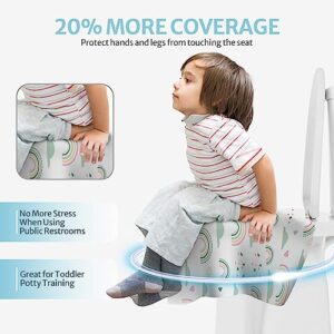 Toilet Seat Covers Disposable, 20 Pcs Extra Large Waterproof Toilet Cover for Toddlers & Adults, Portable Individually Wrapped Travel Essential for Kids Potty Training, Public Restroom, Airplane, Trip