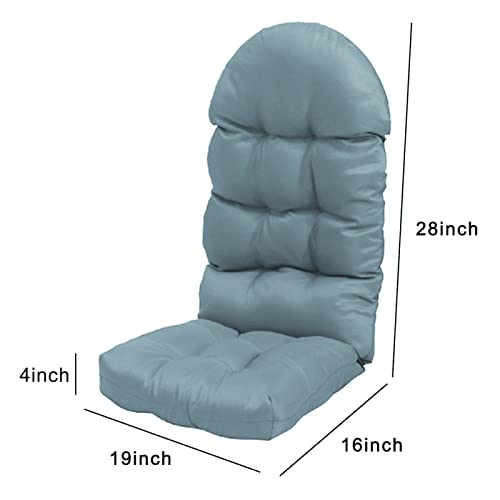 RISELY Highback Outdoor Chair Cushion, High Back Rocking Chair Cushion 44x19x4 inch, Outdoor Seat Back Chair Cushion Sunscreen and Fade-Resistant