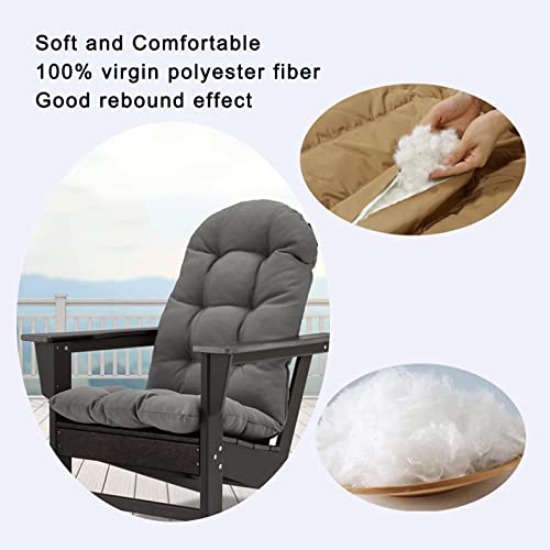 RISELY Highback Outdoor Chair Cushion, High Back Rocking Chair Cushion 44x19x4 inch, Outdoor Seat Back Chair Cushion Sunscreen and Fade-Resistant