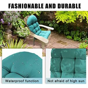 RISELY Rocking Chair Replacement Cushions, High Back Rocking Chair Cushion 44x19x4 inch, Outdoor Seat Back Chair Cushion Sunscreen and Fade-Resistant