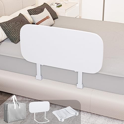 omzer Travel Bed Rails for Toddlers - Foldable Portable Safety Rail with No Drill, Short Bed Rail Guard for Baby Child/Elderly, Height Adjustable for Crib Twin Queen Full King Size Bunk Bed -32 Inch