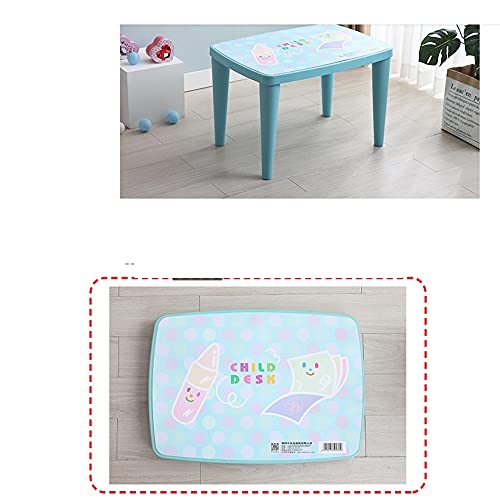 Walnut Kindergarten Table Plastic Household Children's Table and Chair Set Baby Toys Learning Small Chair Rectangular Writing Table (Color : D)