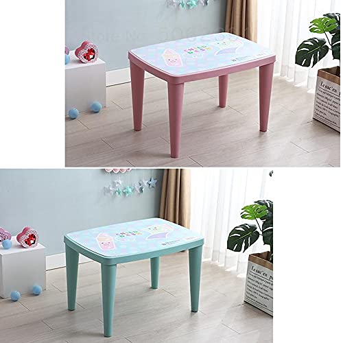 Walnut Kindergarten Table Plastic Household Children's Table and Chair Set Baby Toys Learning Small Chair Rectangular Writing Table (Color : D)
