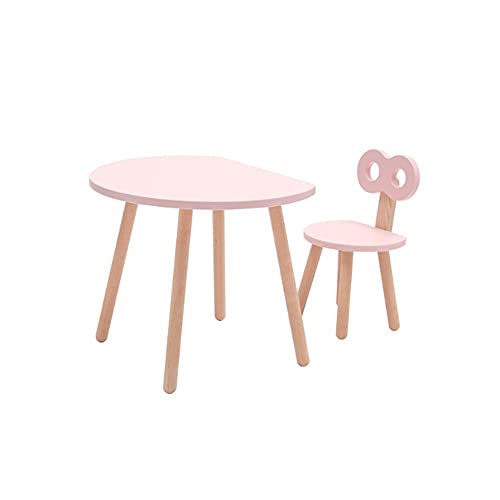 Walnut Kids Table and Chairs Writing Table Desk Solid Wood Children's Desks and Chairs Study Game Writing Kids Reading Table