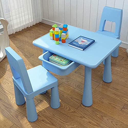 Walnut Healthy Safety PP Children's Game Study Table Chair Parent-Child Game Desk Baby Kids Furniture (Color : D)