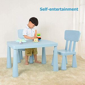 Walnut Childrens Kids Plastic Table and Chair Set Learning Studying Desk for Home Kindergarten Kids Table and Chair (Color : D)
