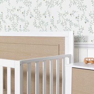 Carter's by DaVinci Radley 4-in-1 Convertible Crib in White & Coastwood, Greenguard Gold Certified