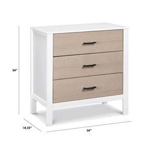 Carter's by DaVinci Radley 3-Drawer Dresser in White & Coastwood