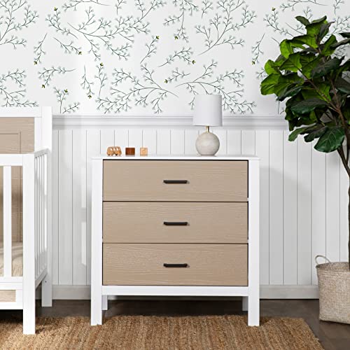 Carter's by DaVinci Radley 3-Drawer Dresser in White & Coastwood