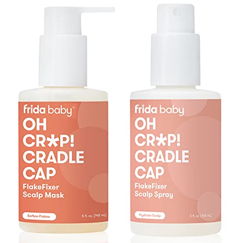 Frida Baby Oh Cr*p! Cradle Cap Flake Fixer Scalp Spray + Scalp Mask Duo & 3-in-1 Nose, Nail + Ear Picker by Frida Baby the Makers of NoseFrida the SnotSucker & The 3-Step Cradle Cap System