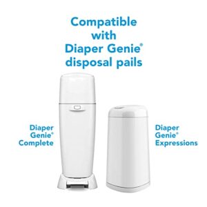 Diaper Genie Complete Diaper Pail (Blue) with Antimicrobial Odor Control, 1 Carbon Filter & Amazon Brand - Mama Bear Diaper Pail Refills Pails, 1080 Count (4 Packs of 270 Count)