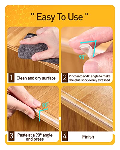 Baby Proofing, Edge Protector Strip Clear Corner Protectors Baby, Baby Proof Corners and Edges, 6.6ft(2M) Silicone Soft Corner Guards with 1MM Pre-Taped Strong Adhesive