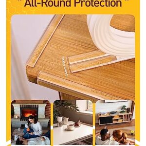 Baby Proofing, Edge Protector Strip Clear Corner Protectors Baby, Baby Proof Corners and Edges, 6.6ft(2M) Silicone Soft Corner Guards with 1MM Pre-Taped Strong Adhesive