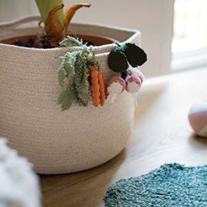 Lorena Canals |Basket Veggies. For Nurseries, Playrooms, Bedrooms. Handmade in 100% Cotton. Size: 9" x 1' x 1'