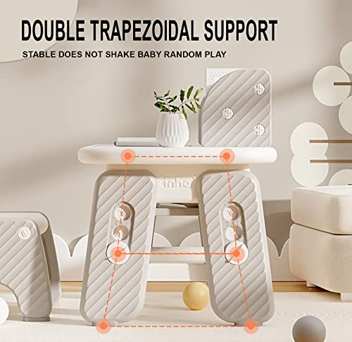 Kids Functional Desk and Chair Set with Storage Space,Adjustable Height, Ergonomic,Easy to Wipe Graffiti Table and Chairs for Children Reading,Drawing,Eating,Studying,Parent-Child Interaction