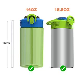 Replacement Straws Compatible with Zak Kids Water Bottle-15.5oz and 16 oz Zak Kids Cup Include 5 BPA-FREE Straws and 1 Straw Cleaning Brush and 1 Silicone Boot(15.5/16OZ)