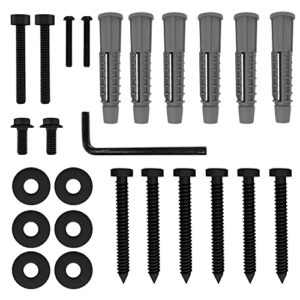 forging mount universal wall mounting hardware kits screws includes m5 m6 screws, washers, allen key, lag bolts and concrete wall anchors, compatible for most flat/curved tv/monitor mount