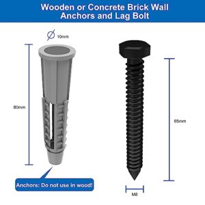 FORGING MOUNT Universal Wall Mounting Hardware Kits Screws Includes M5 M6 Screws, Washers, Allen Key, Lag Bolts and Concrete Wall Anchors, Compatible for Most Flat/Curved TV/Monitor Mount