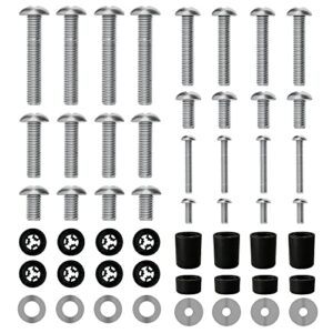 forging mount universal tv mounting hardware pack 52pcs fits all tvs up to 82 inches with m4, m5, m6, m8 tv screws, spacers and washers