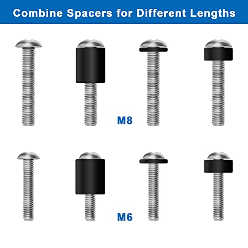 FORGING MOUNT Universal TV Mounting Hardware Pack 52pcs Fits All TVs up to 82 inches with M4, M5, M6, M8 TV Screws, Spacers and Washers