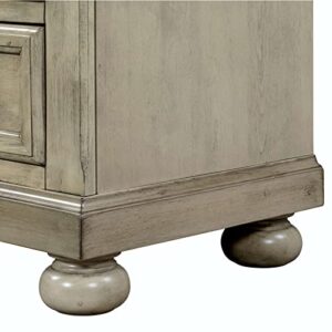 FRITHJILL 7 - Drawer Dresser, Traditional Solid Wood Chest of Drawers for Bedroom, Nursery, Stone Gray