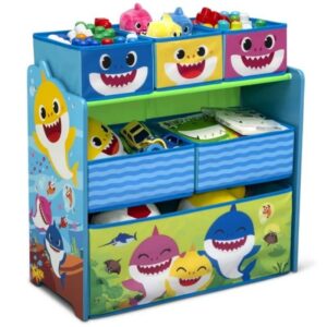 PZCXBFH Baby Shark Playroom Solutions Set of 4 - Set Includes Table and 2 Chairs and 6 Boxes of Toy Storage