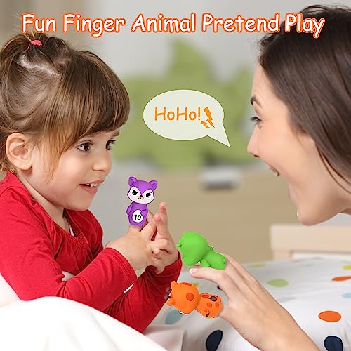 20PCS Farm Animal Toys Toddler Toys Age 1-2 2-4, Montessori Toys for 1 Year Old Finger Puppets and Mushroom Houses Learning Toys, Counting, Matching, Sorting & Stacking Toys, Baby Gifts for Girls Boys