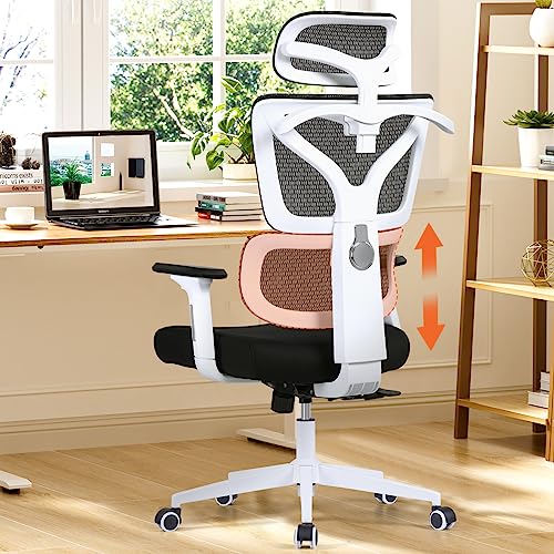 Razzor Office Chair Ergonomic Computer Desk Chair Upgrade Adjustable Lumbar Support, Breathable Mesh Gaming Chair with 3D Arms and Headrest Swivel High Back Executive Chairs