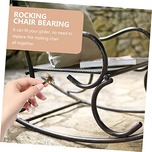 Yardwe 4pcs Rocking Chair Bearing Furniture Bolts Gaming Chair Accessories Rocker Glider Connecting Piece for Rocking Chair Dining Room Chair Screws Glider Rocker Parts Rocking Chair Part