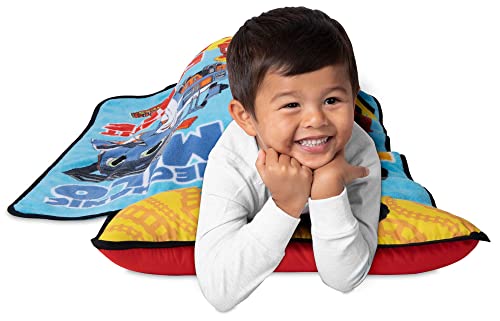 Mighty Express Trains Toddler Nap Mat Set – Includes Pillow and Fleece Blanket – Great for Boys Napping During Daycare or Preschool - Fits Toddlers