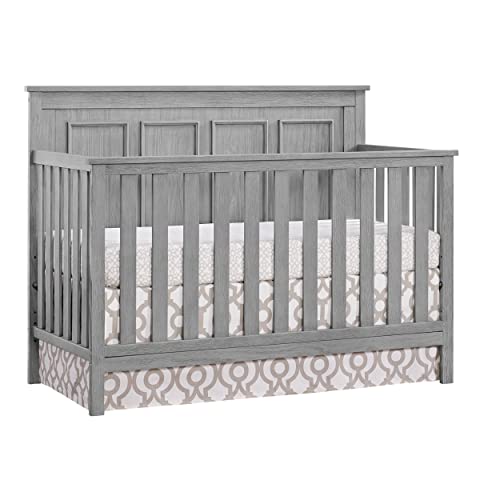 Oxford Baby Bennett 4-in-1 Convertible Crib, Rustic Gray, GreenGuard Gold Certified