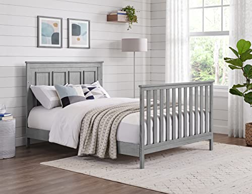 Oxford Baby Bennett 4-in-1 Convertible Crib, Rustic Gray, GreenGuard Gold Certified