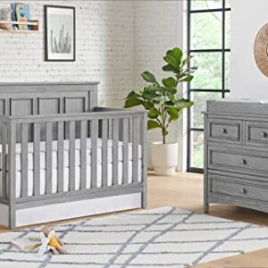 Oxford Baby Bennett 4-in-1 Convertible Crib, Rustic Gray, GreenGuard Gold Certified