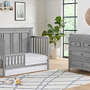 Oxford Baby Bennett 4-in-1 Convertible Crib, Rustic Gray, GreenGuard Gold Certified