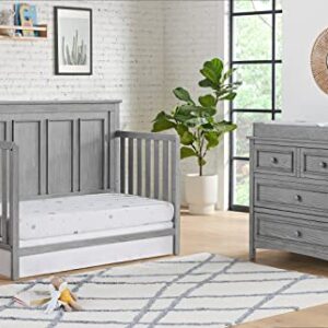 Oxford Baby Bennett 4-in-1 Convertible Crib, Rustic Gray, GreenGuard Gold Certified